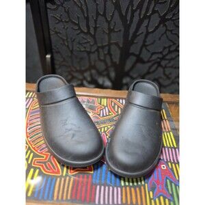 OOFOS OOcloog Recovery Clog M14 W16 Black Comfort Nurse Work Slip On Shoes